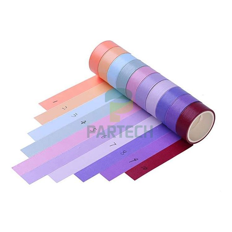 Ruban de papier Washi multicolore